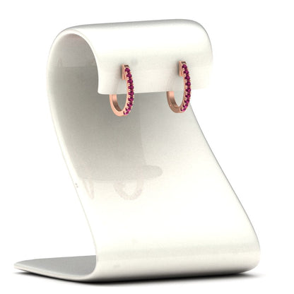 Round Cut 0.25 Ct Diamond Hoop Earrings Fascinating Diamonds