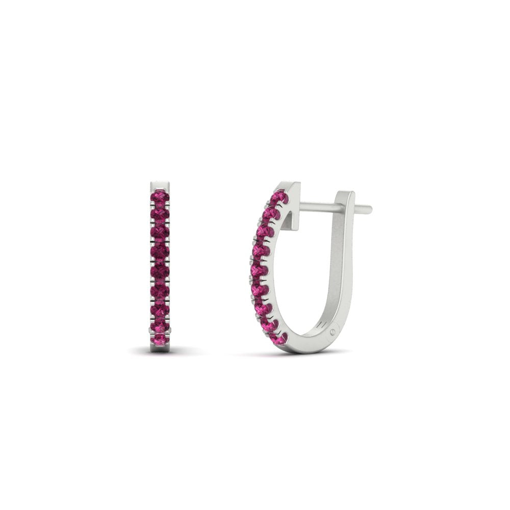 Round Cut 0.25 Ct Diamond Hoop Earrings Fascinating Diamonds