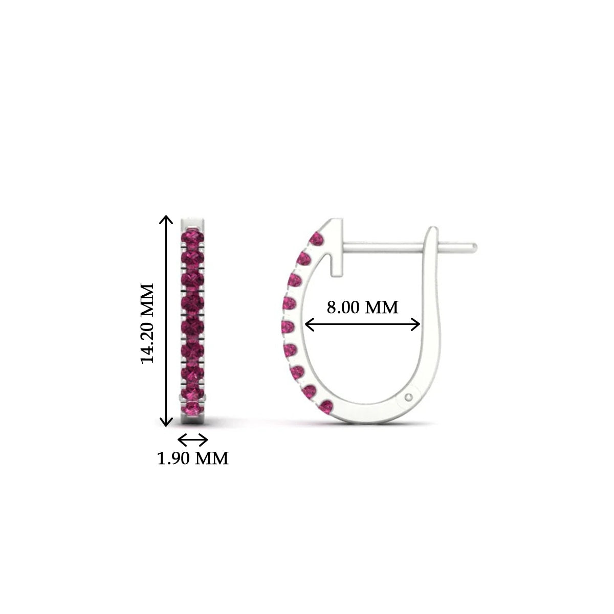 Round Cut 0.25 Ct Diamond Hoop Earrings Fascinating Diamonds