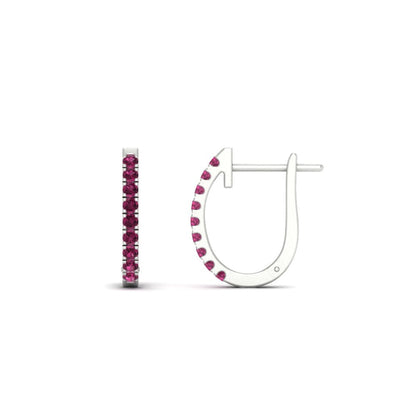 Round Cut 0.25 Ct Diamond Hoop Earrings Fascinating Diamonds