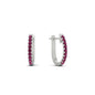 Round Cut 0.25 Ct Diamond Hoop Earrings Fascinating Diamonds