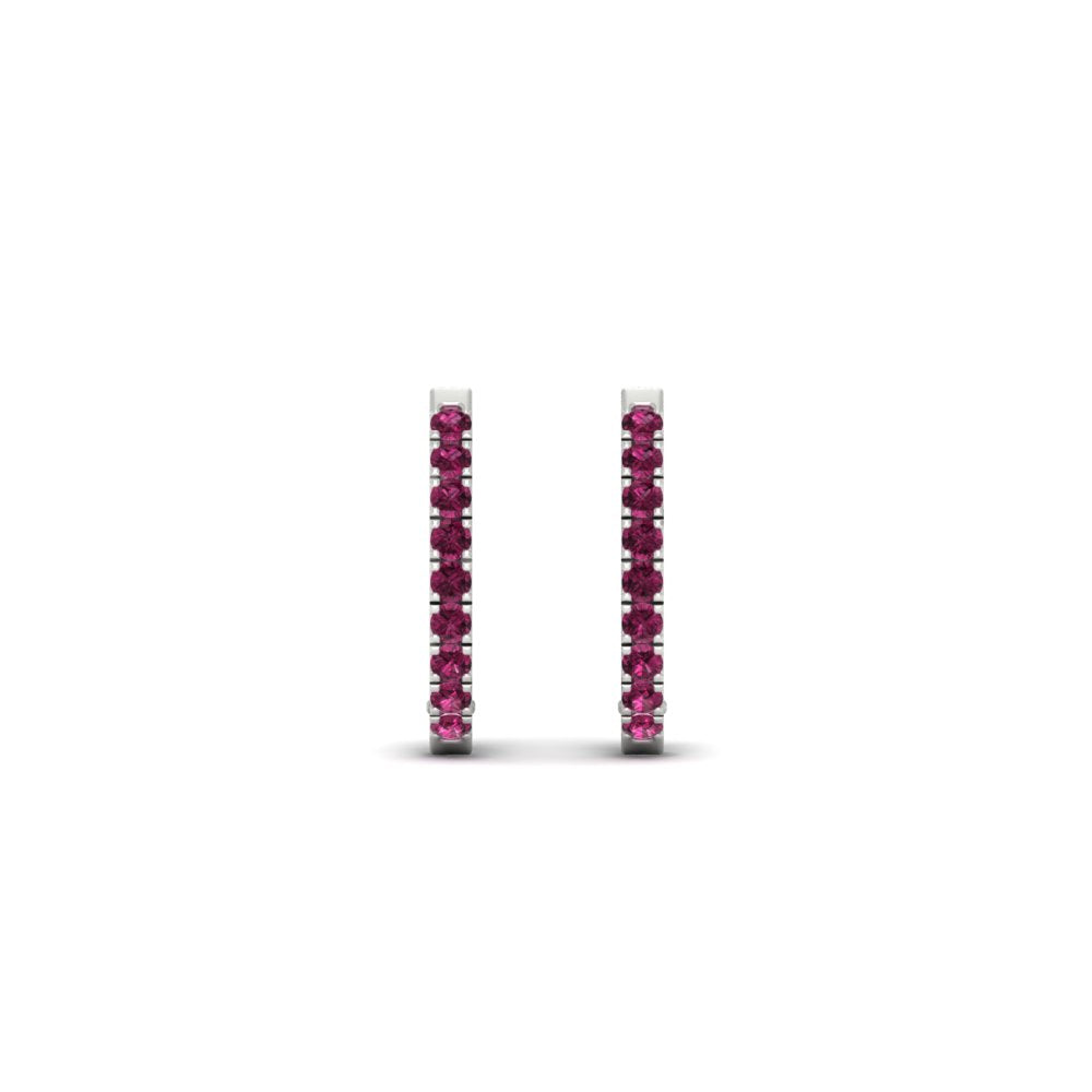 Round Cut 0.25 Ct Diamond Hoop Earrings Fascinating Diamonds