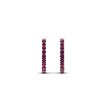 Round Cut 0.25 Ct Diamond Hoop Earrings Fascinating Diamonds