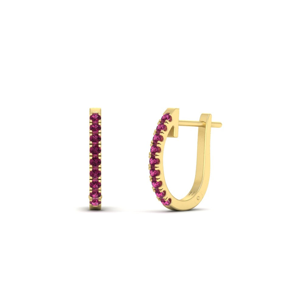 Round Cut 0.25 Ct Diamond Hoop Earrings Fascinating Diamonds