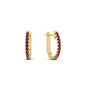 Round Cut 0.25 Ct Diamond Hoop Earrings Fascinating Diamonds