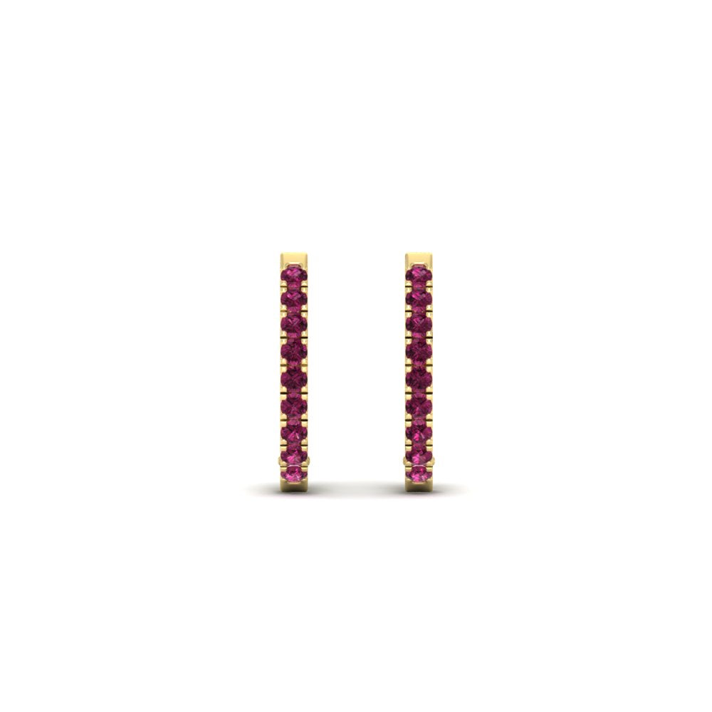 Round Cut 0.25 Ct Diamond Hoop Earrings Fascinating Diamonds