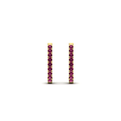 Round Cut 0.25 Ct Diamond Hoop Earrings Fascinating Diamonds