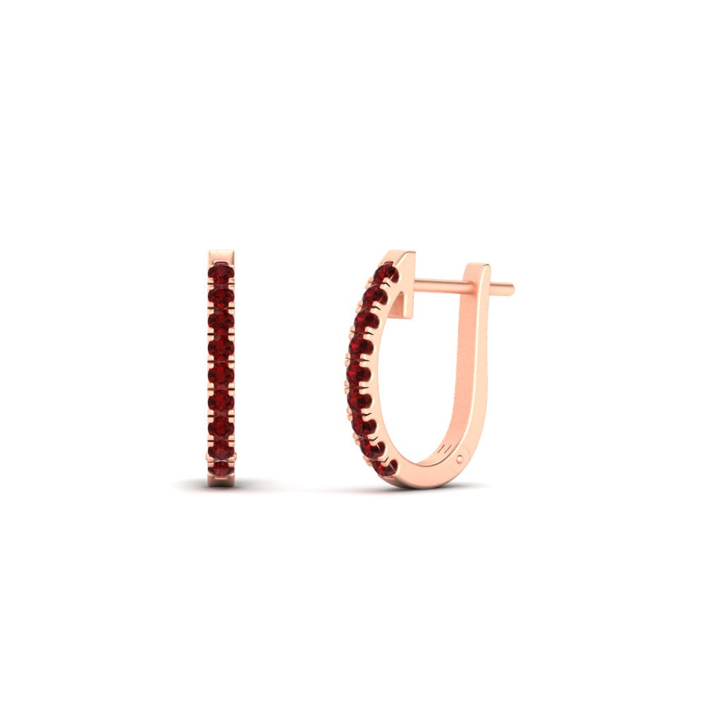 Round Cut 0.25 Ct Diamond Hoop Earrings Fascinating Diamonds