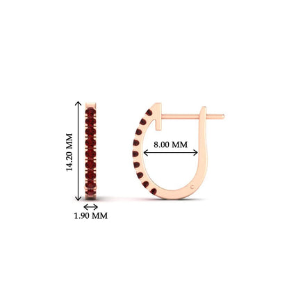 Round Cut 0.25 Ct Diamond Hoop Earrings Fascinating Diamonds