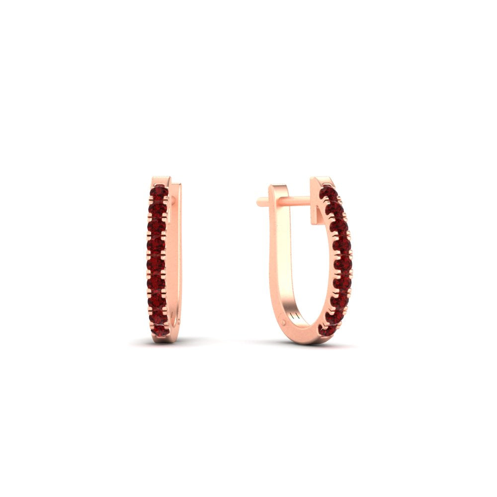 Round Cut 0.25 Ct Diamond Hoop Earrings Fascinating Diamonds