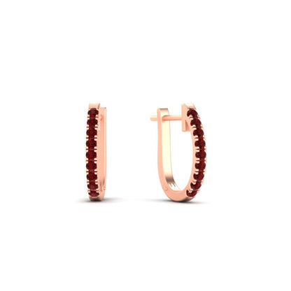 Round Cut 0.25 Ct Diamond Hoop Earrings Fascinating Diamonds