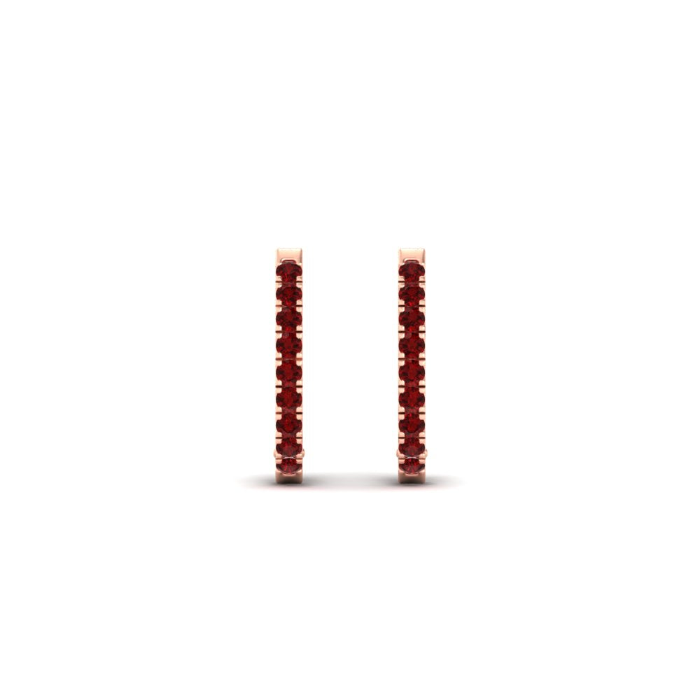 Round Cut 0.25 Ct Diamond Hoop Earrings Fascinating Diamonds