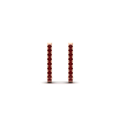 Round Cut 0.25 Ct Diamond Hoop Earrings Fascinating Diamonds