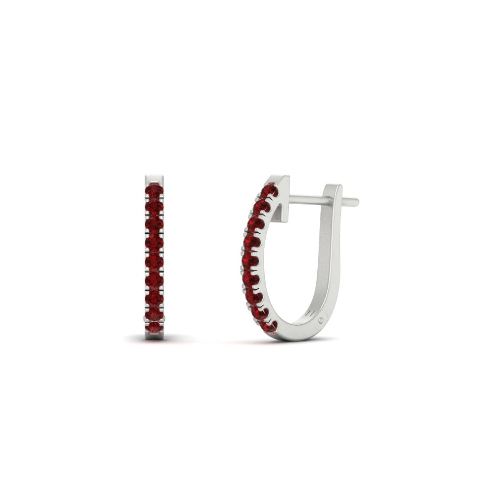 Round Cut 0.25 Ct Diamond Hoop Earrings Fascinating Diamonds