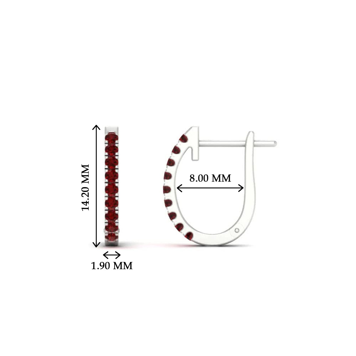Round Cut 0.25 Ct Diamond Hoop Earrings Fascinating Diamonds