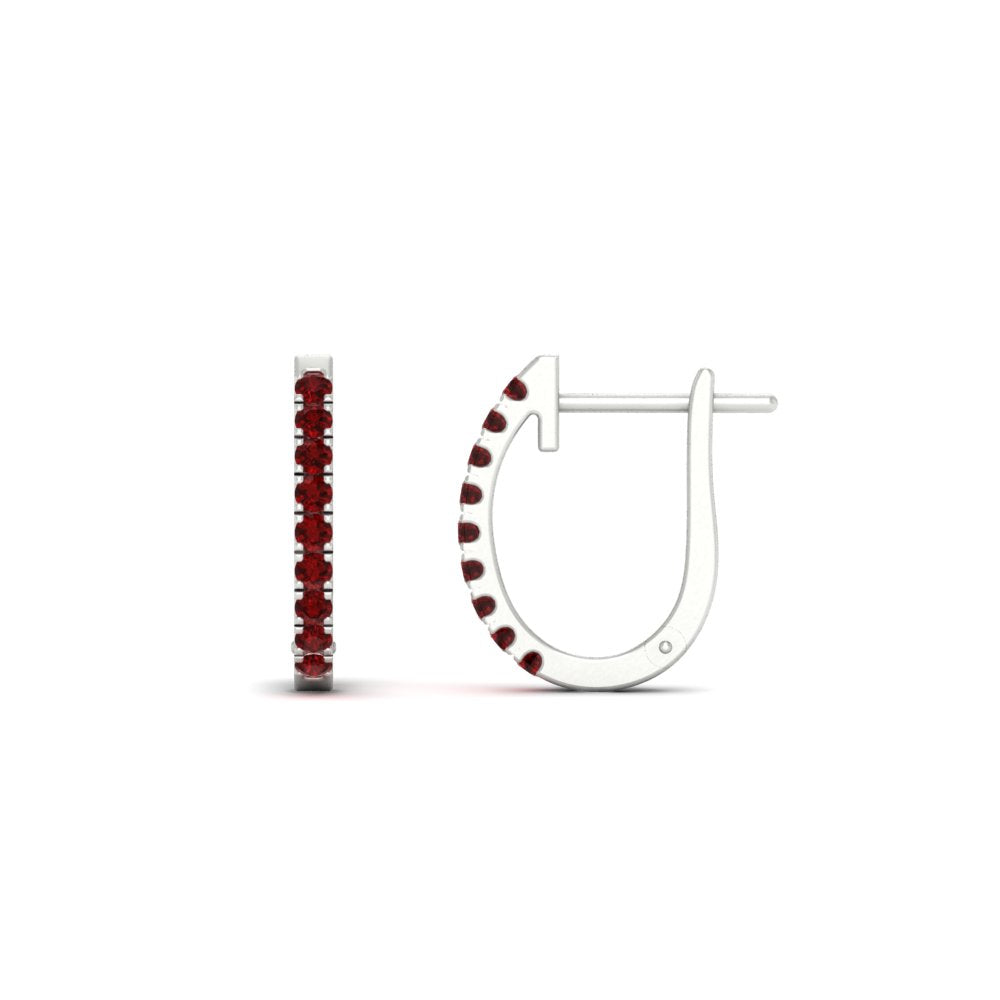 Round Cut 0.25 Ct Diamond Hoop Earrings Fascinating Diamonds