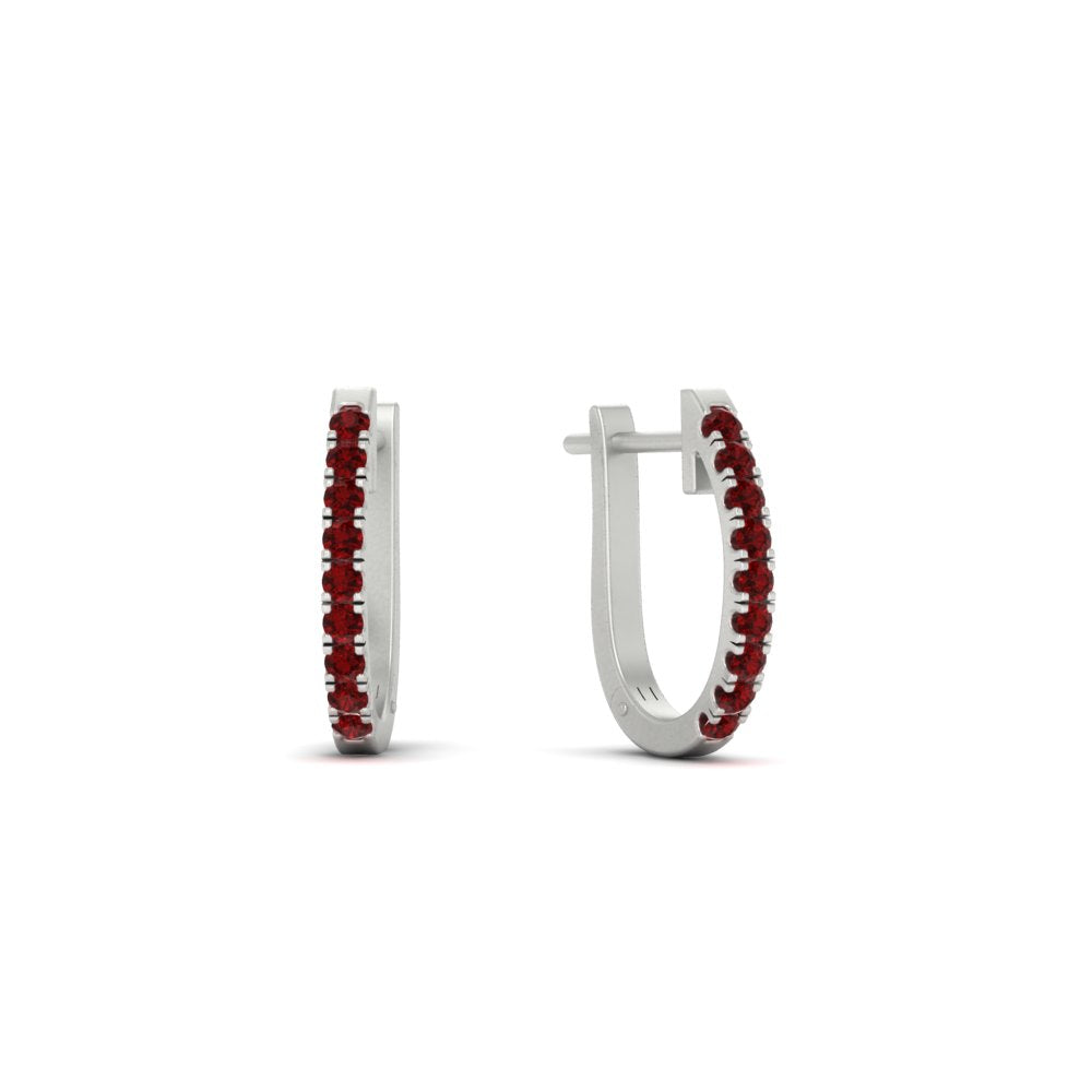 Round Cut 0.25 Ct Diamond Hoop Earrings Fascinating Diamonds
