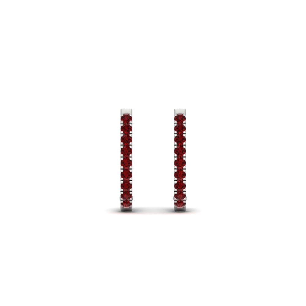 Round Cut 0.25 Ct Diamond Hoop Earrings Fascinating Diamonds