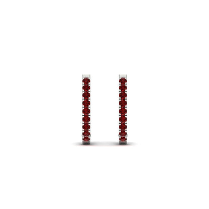Round Cut 0.25 Ct Diamond Hoop Earrings Fascinating Diamonds