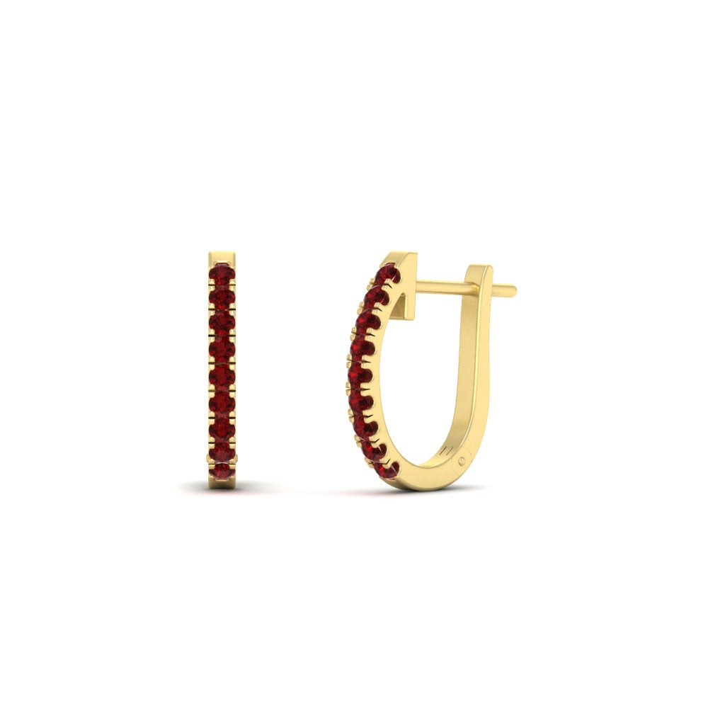 Round Cut 0.25 Ct Diamond Hoop Earrings Fascinating Diamonds