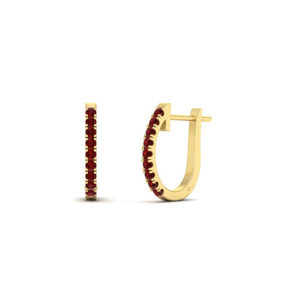 Round Cut 0.25 Ct Diamond Hoop Earrings Fascinating Diamonds