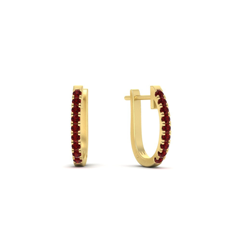 Round Cut 0.25 Ct Diamond Hoop Earrings Fascinating Diamonds
