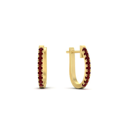 Round Cut 0.25 Ct Diamond Hoop Earrings Fascinating Diamonds