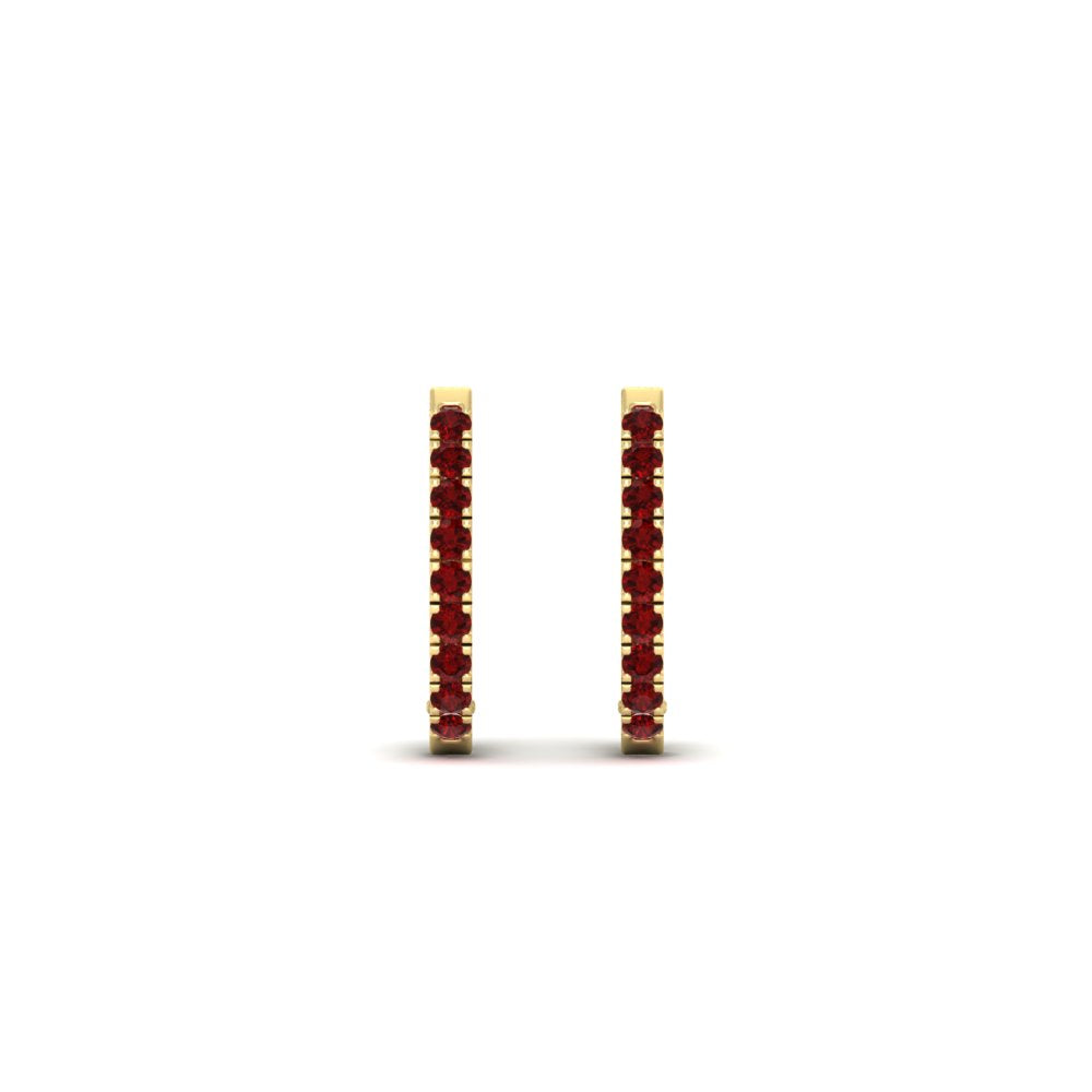 Round Cut 0.25 Ct Diamond Hoop Earrings Fascinating Diamonds