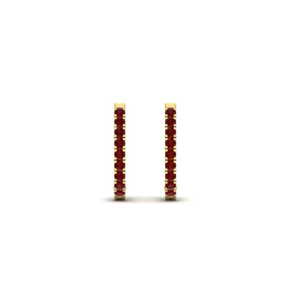 Round Cut 0.25 Ct Diamond Hoop Earrings Fascinating Diamonds