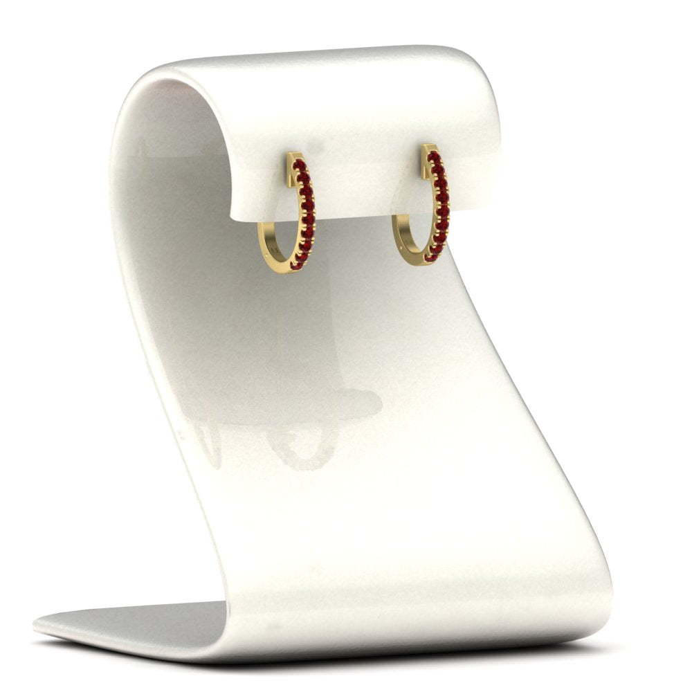 Round Cut 0.25 Ct Diamond Hoop Earrings Fascinating Diamonds
