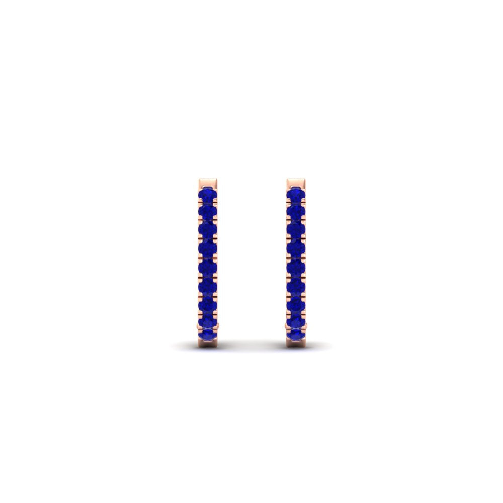 Round Cut 0.25 Ct Diamond Hoop Earrings Fascinating Diamonds