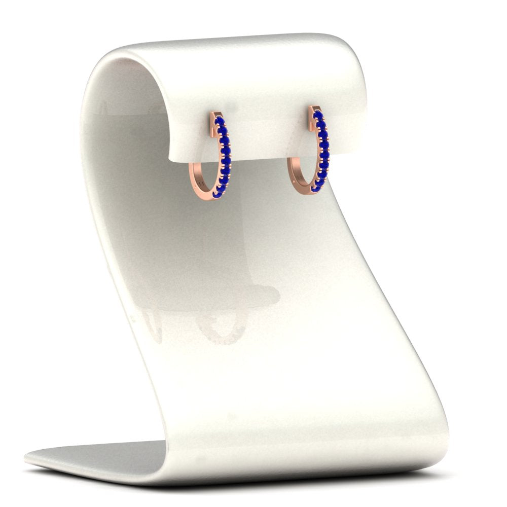 Round Cut 0.25 Ct Diamond Hoop Earrings Fascinating Diamonds