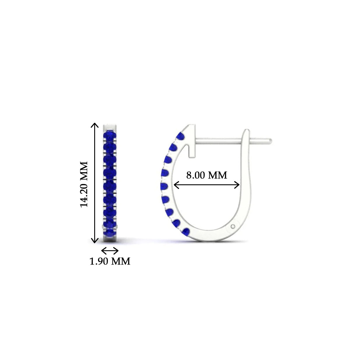 Round Cut 0.25 Ct Diamond Hoop Earrings Fascinating Diamonds