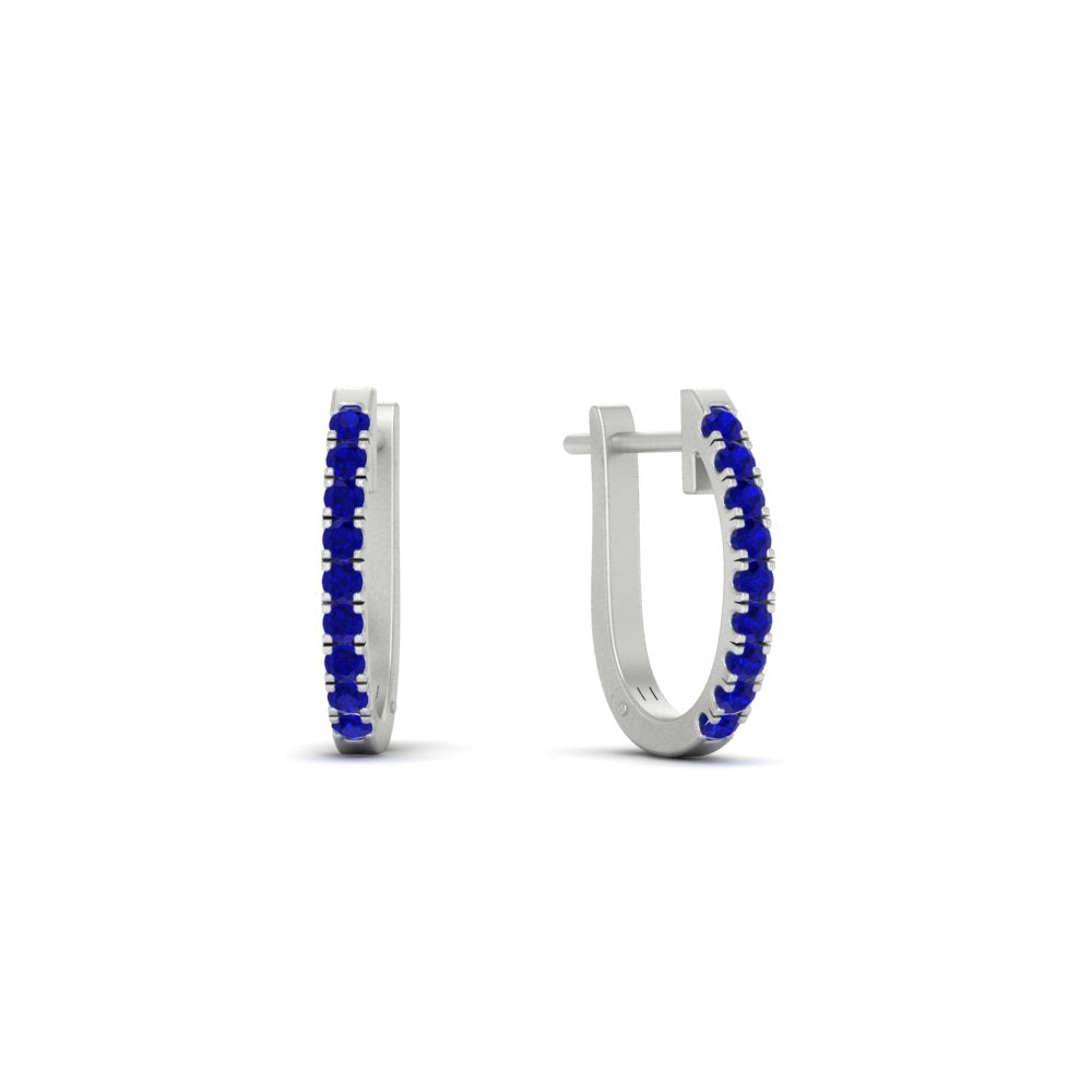 Round Cut 0.25 Ct Diamond Hoop Earrings Fascinating Diamonds