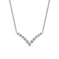 Round Graduated V-Necklace Fascinating Diamonds