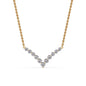 Round Graduated V-Necklace Fascinating Diamonds