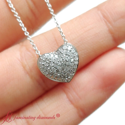 Heart Cluster Diamond Pendant Fascinating Diamonds