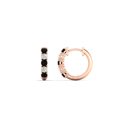 1/2 Carat Stunning Five Stone Huggie Hoops Earrings Fascinating Diamonds