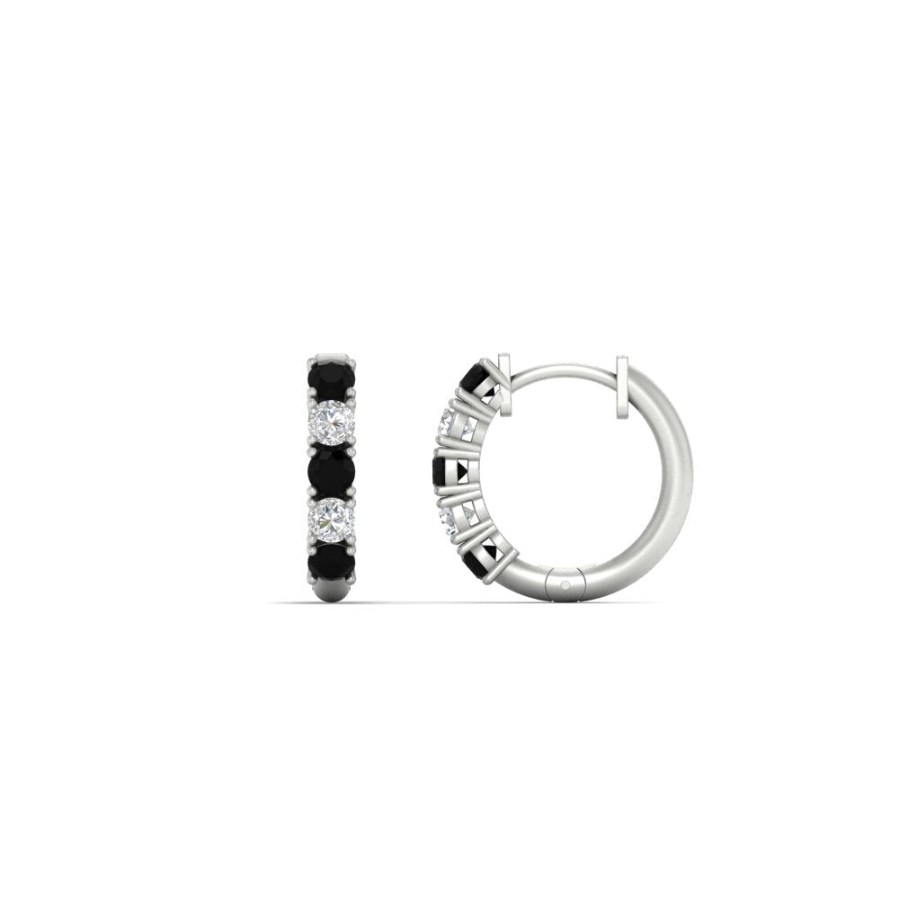 1/2 Carat Stunning Five Stone Huggie Hoops Earrings Fascinating Diamonds