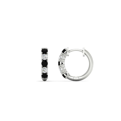 1/2 Carat Stunning Five Stone Huggie Hoops Earrings Fascinating Diamonds