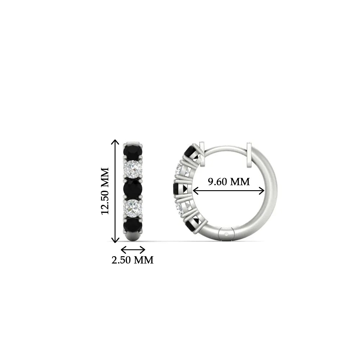 1/2 Carat Stunning Five Stone Huggie Hoops Earrings Fascinating Diamonds