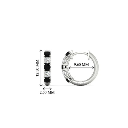 1/2 Carat Stunning Five Stone Huggie Hoops Earrings Fascinating Diamonds
