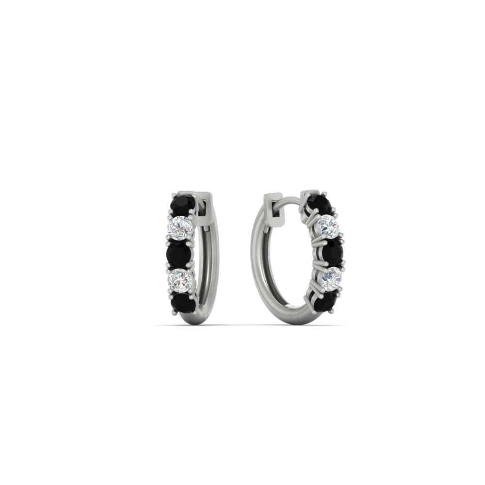 1/2 Carat Stunning Five Stone Huggie Hoops Earrings Fascinating Diamonds