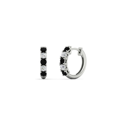1/2 Carat Stunning Five Stone Huggie Hoops Earrings Fascinating Diamonds