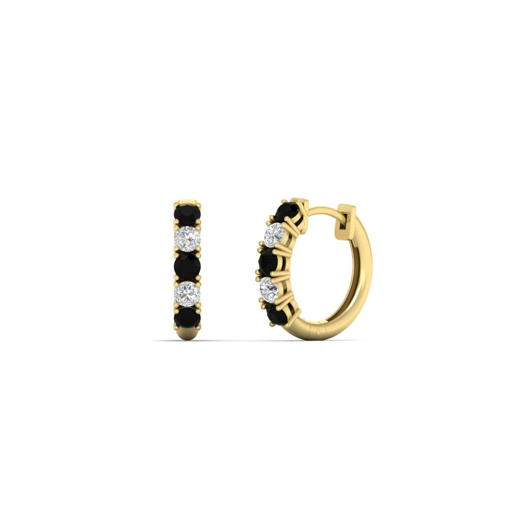 1/2 Carat Stunning Five Stone Huggie Hoops Earrings Fascinating Diamonds