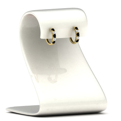 1/2 Carat Stunning Five Stone Huggie Hoops Earrings Fascinating Diamonds