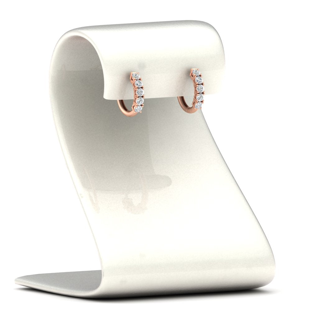 1/2 Carat Stunning Five Stone Huggie Hoops Earrings Fascinating Diamonds