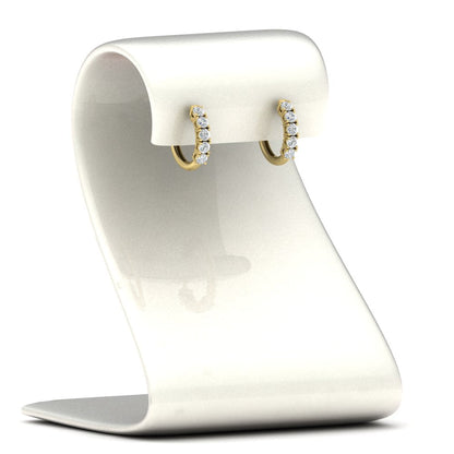 1/2 Carat Stunning Five Stone Huggie Hoops Earrings Fascinating Diamonds