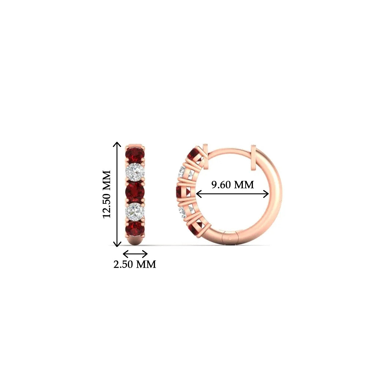 1/2 Carat Stunning Five Stone Huggie Hoops Earrings Fascinating Diamonds