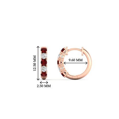 1/2 Carat Stunning Five Stone Huggie Hoops Earrings Fascinating Diamonds